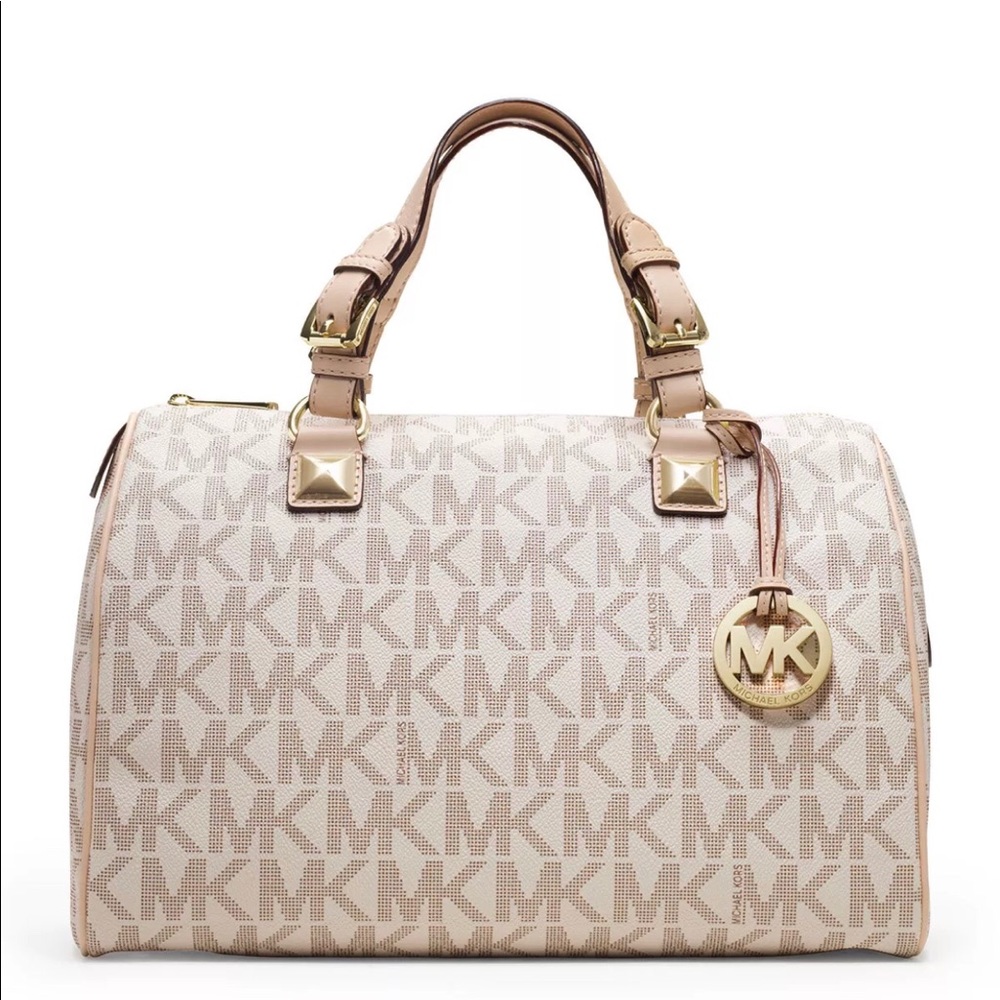 Micheal Kors Grayson Vanilla Lg Handbag